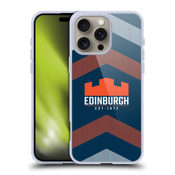 Edinburgh Rugby Logo Art Lines Soft Gel Case for Apple iPhone 16 Pro Max