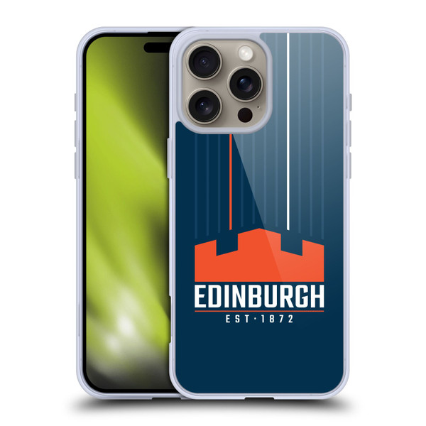 Edinburgh Rugby Logo Art Vertical Stripes Soft Gel Case for Apple iPhone 16 Pro Max