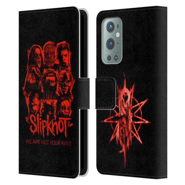 Slipknot We Are Not Your Kind Red Patch Leather Book Wallet Case Cover For OnePlus 9