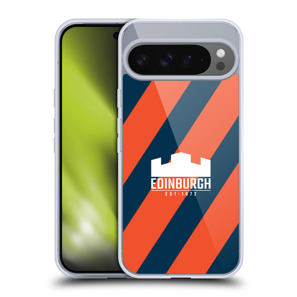 Edinburgh Rugby Logo Art Diagonal Stripes Soft Gel Case for Google Pixel 9 Pro XL