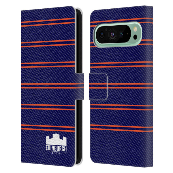 Edinburgh Rugby Logo 2 Stripes Leather Book Wallet Case Cover For Google Pixel 9 Pro XL