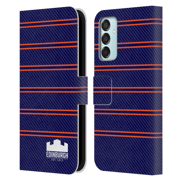 Edinburgh Rugby Logo 2 Stripes Leather Book Wallet Case Cover For Samsung Galaxy M15/F15 5G