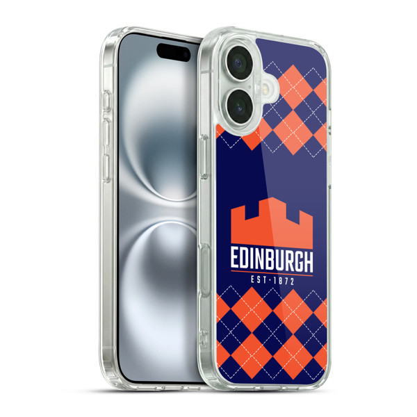 Edinburgh Rugby Logo 2 Argyle Soft Gel Case for Apple iPhone 16 Plus & MagSafe