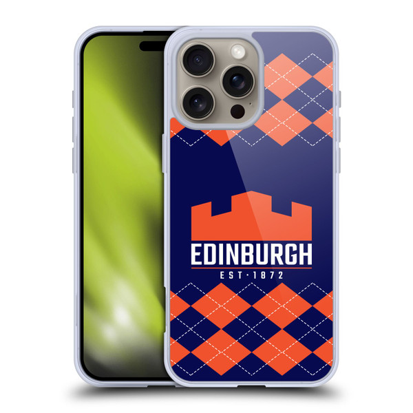 Edinburgh Rugby Logo 2 Argyle Soft Gel Case for Apple iPhone 16 Pro Max