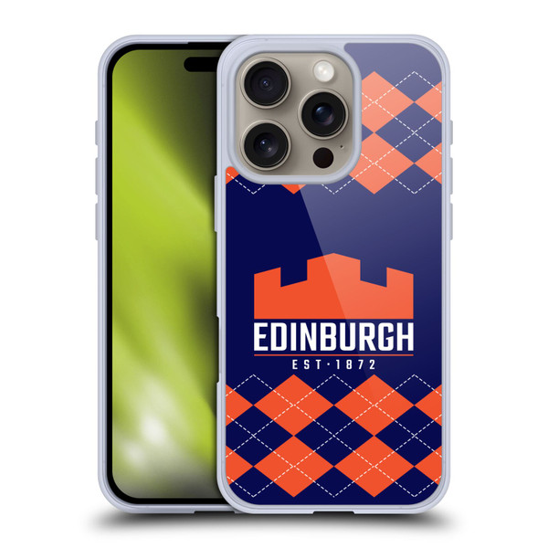 Edinburgh Rugby Logo 2 Argyle Soft Gel Case for Apple iPhone 16 Pro