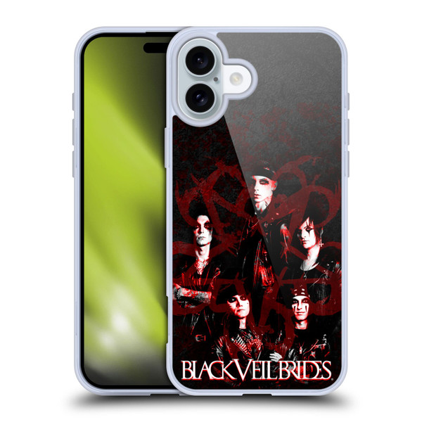 Black Veil Brides Band Members Group Soft Gel Case for Apple iPhone 16 Plus
