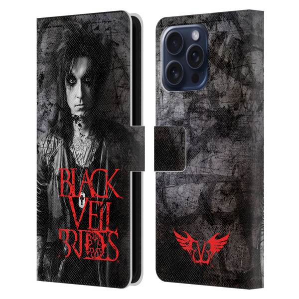 Black Veil Brides Band Members Jake Leather Book Wallet Case Cover For Apple iPhone 16 Pro Max