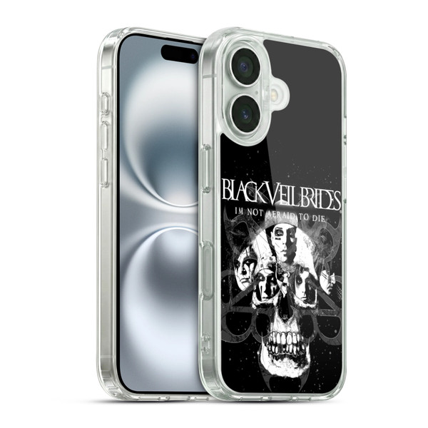Black Veil Brides Band Art Skull Faces Soft Gel Case for Apple iPhone 16 & MagSafe