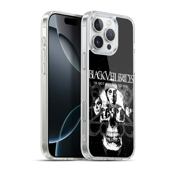 Black Veil Brides Band Art Skull Faces Soft Gel Case for Apple iPhone 16 Pro Max & MagSafe