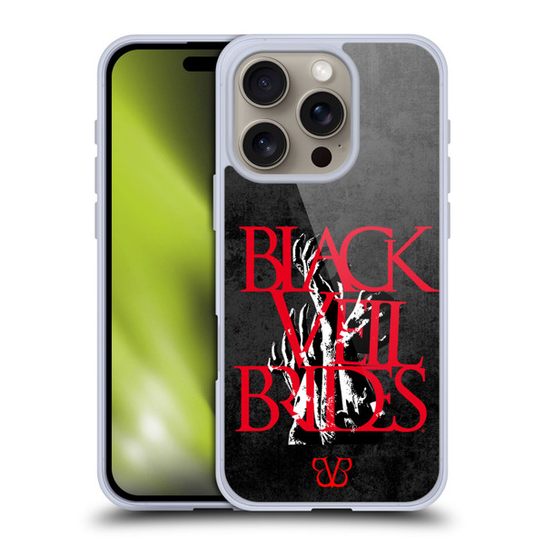 Black Veil Brides Band Art Zombie Hands Soft Gel Case for Apple iPhone 16 Pro