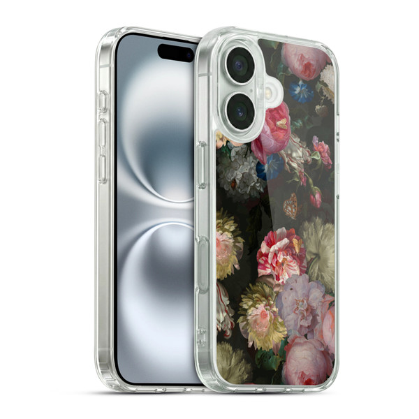 UtArt Antique Flowers Bouquet Soft Gel Case for Apple iPhone 16 & MagSafe