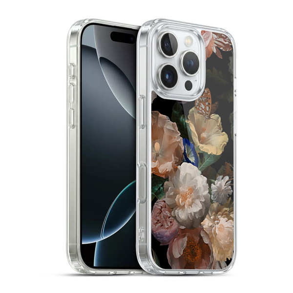 UtArt Antique Flowers Botanical Beauty Soft Gel Case for Apple iPhone 16 Pro & MagSafe