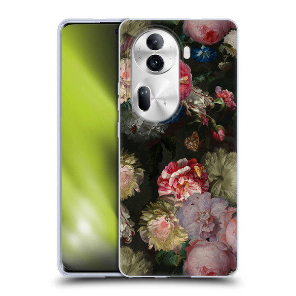 UtArt Antique Flowers Bouquet Soft Gel Case for OPPO Reno11 Pro