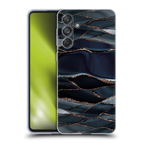 UtArt Dark Night Marble Waves Soft Gel Case for Samsung Galaxy M55 5G
