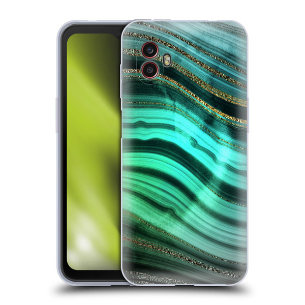 UtArt Malachite Emerald Glitter Gradient Soft Gel Case for Samsung Galaxy Xcover6 Pro/Pro2