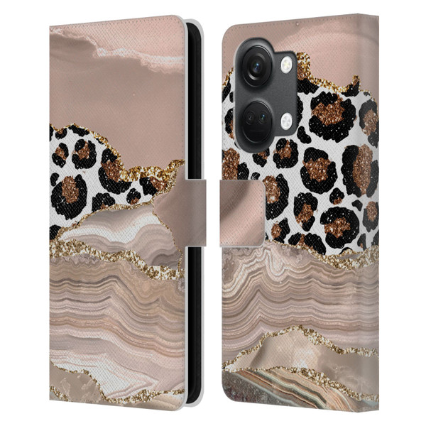 UtArt Wild Cat Marble Cheetah Waves Leather Book Wallet Case Cover For OnePlus Nord 3 5G