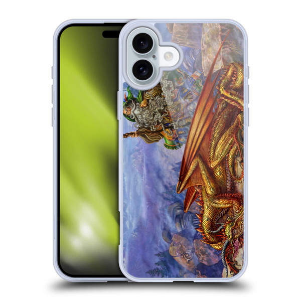 Myles Pinkney Mythical Dragonlands Soft Gel Case for Apple iPhone 16 Plus