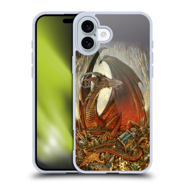 Myles Pinkney Mythical Treasure Dragon Soft Gel Case for Apple iPhone 16 Plus