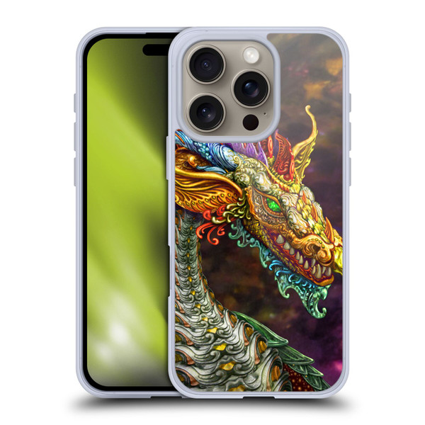 Myles Pinkney Mythical Silver Dragon Soft Gel Case for Apple iPhone 16 Pro