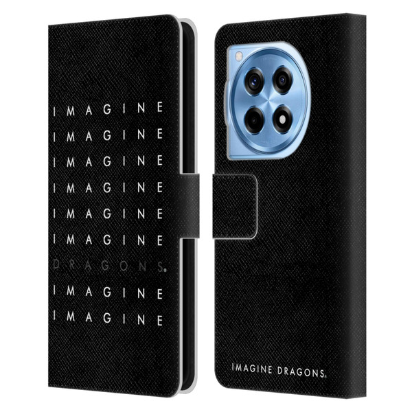 Imagine Dragons Key Art Logo Repeat Leather Book Wallet Case Cover For OnePlus 12R
