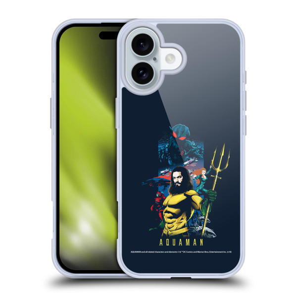 Aquaman Movie Graphics Poster Soft Gel Case for Apple iPhone 16