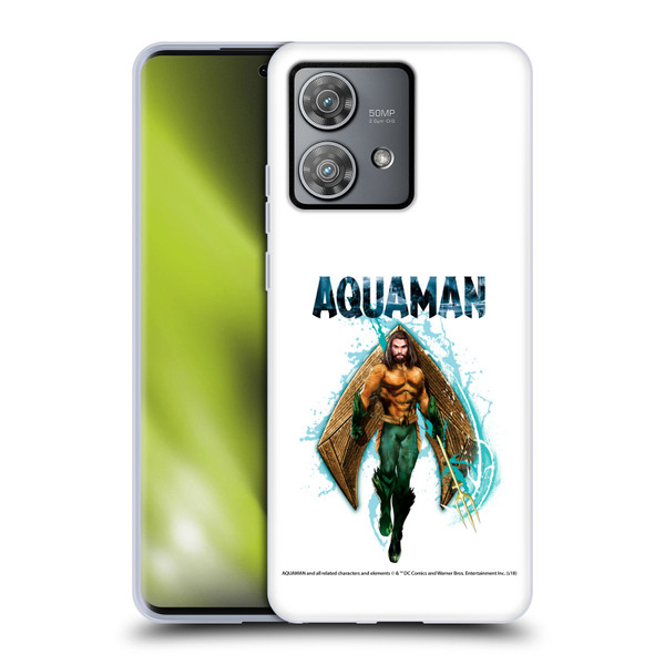 Aquaman Movie Graphics Trident of Atlan 2 Soft Gel Case for Motorola Edge 40 Neo 5G