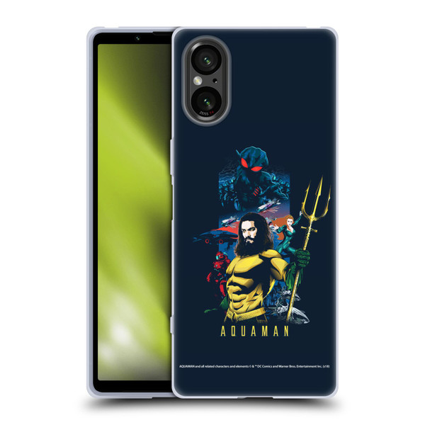 Aquaman Movie Graphics Poster Soft Gel Case for Sony Xperia 5 V 5G