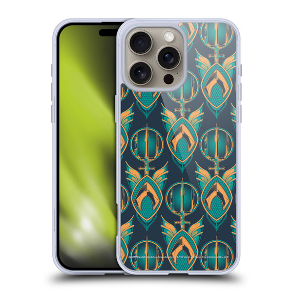 Aquaman Movie Logo Pattern Soft Gel Case for Apple iPhone 16 Pro Max