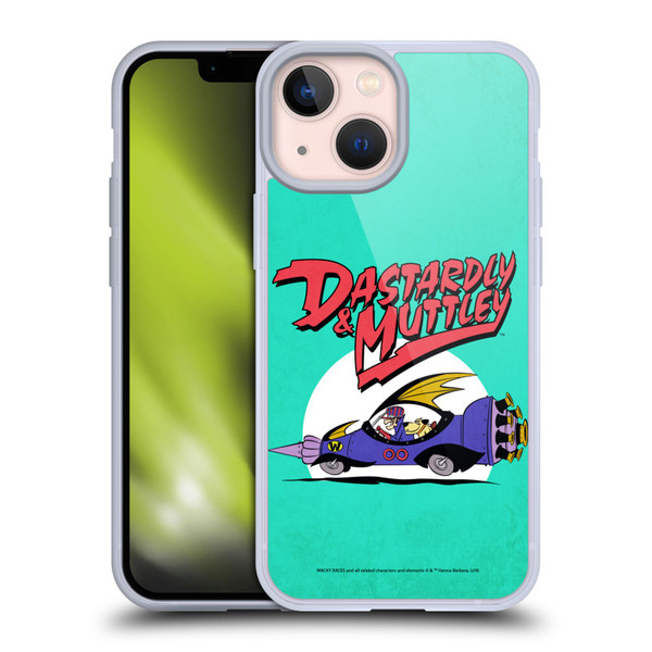 Wacky Races Classic Automobile Soft Gel Case for Apple iPhone 13 Mini