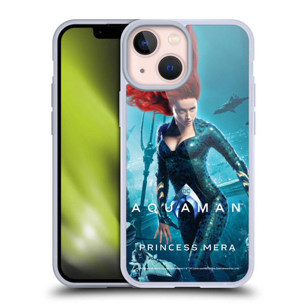 Aquaman Movie Posters Princess Mera Soft Gel Case for Apple iPhone 13 Mini