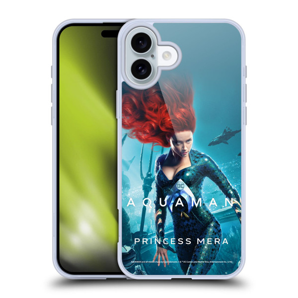 Aquaman Movie Posters Princess Mera Soft Gel Case for Apple iPhone 16 Plus