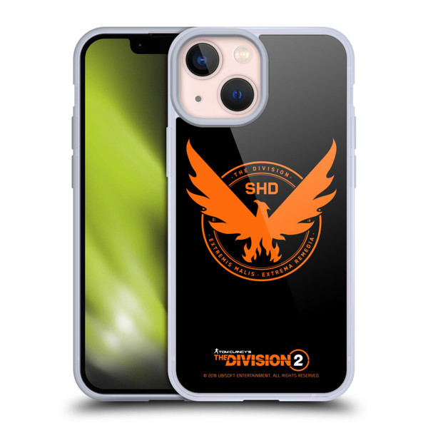 Tom Clancy's The Division 2 Logo Art Phoenix Soft Gel Case for Apple iPhone 13 Mini