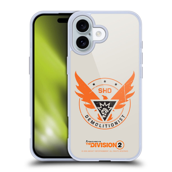 Tom Clancy's The Division 2 Logo Art Demolitionist Soft Gel Case for Apple iPhone 16