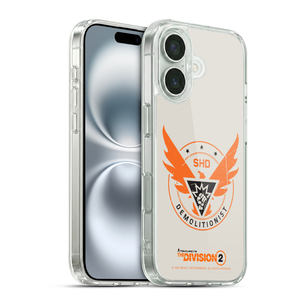 Tom Clancy's The Division 2 Logo Art Demolitionist Soft Gel Case for Apple iPhone 16 & MagSafe