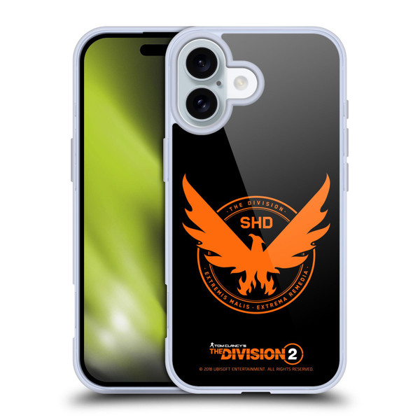 Tom Clancy's The Division 2 Logo Art Phoenix Soft Gel Case for Apple iPhone 16