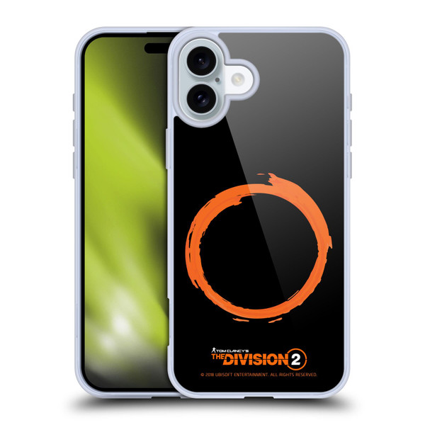 Tom Clancy's The Division 2 Logo Art Ring Soft Gel Case for Apple iPhone 16 Plus