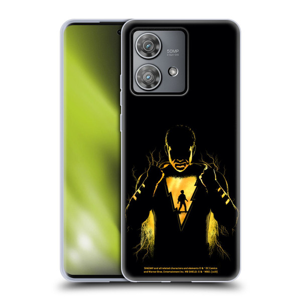 Shazam! 2019 Movie Character Art Lightning Silhouette Soft Gel Case for Motorola Edge 40 Neo 5G