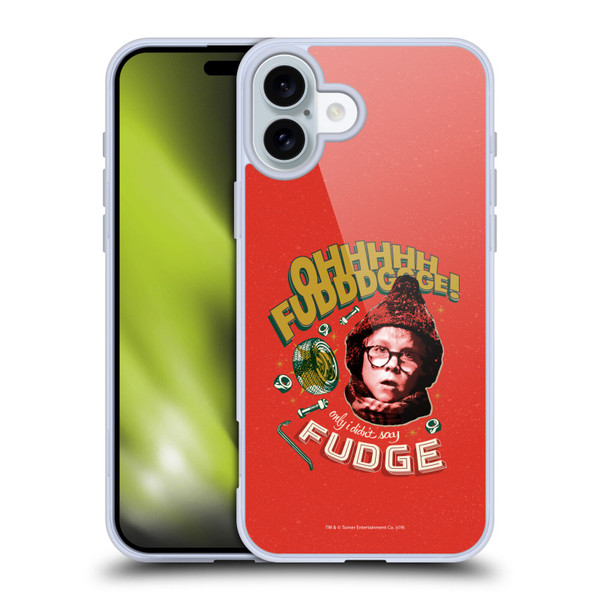 A Christmas Story Composed Art Oh Fudge Soft Gel Case for Apple iPhone 16 Plus