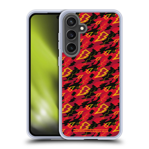 Shazam! 2019 Movie Logos Pattern Soft Gel Case for Samsung Galaxy S24 FE
