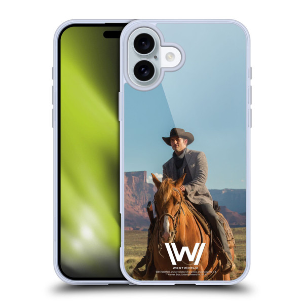 Westworld Characters Teddy Flood Soft Gel Case for Apple iPhone 16 Plus