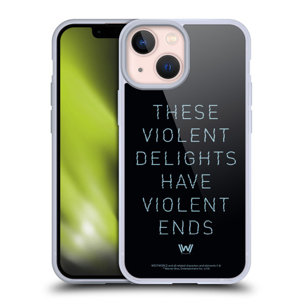 Westworld Graphics Violent Delights Soft Gel Case for Apple iPhone 13 Mini