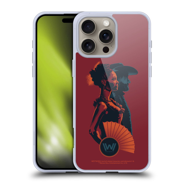 Westworld Graphics Maeve And Hector Soft Gel Case for Apple iPhone 16 Pro Max