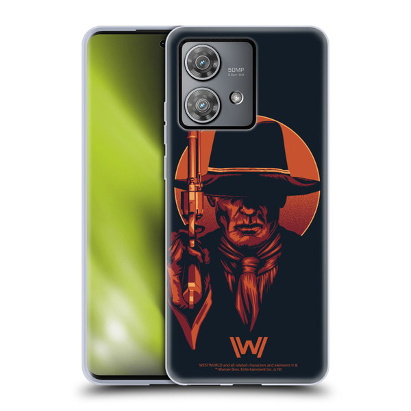 Westworld Graphics Man In Black 2 Soft Gel Case for Motorola Edge 40 Neo 5G