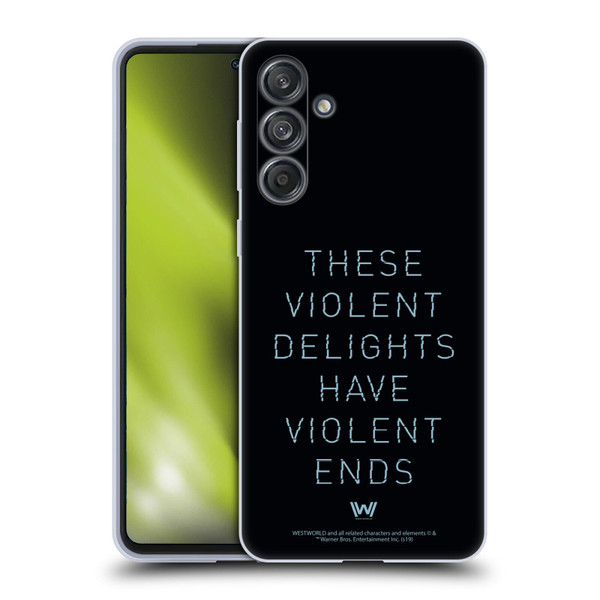 Westworld Graphics Violent Delights Soft Gel Case for Samsung Galaxy M55 5G
