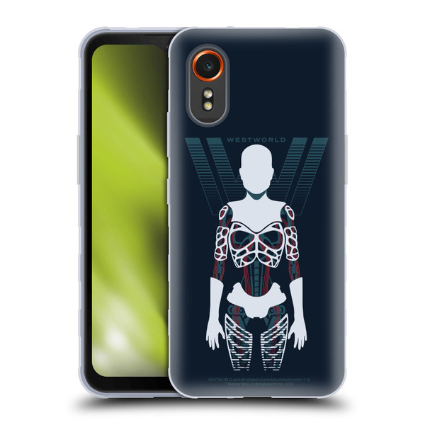 Westworld Graphics Human Host Soft Gel Case for Samsung Galaxy Xcover7 5G