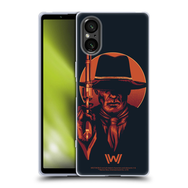Westworld Graphics Man In Black 2 Soft Gel Case for Sony Xperia 5 V 5G