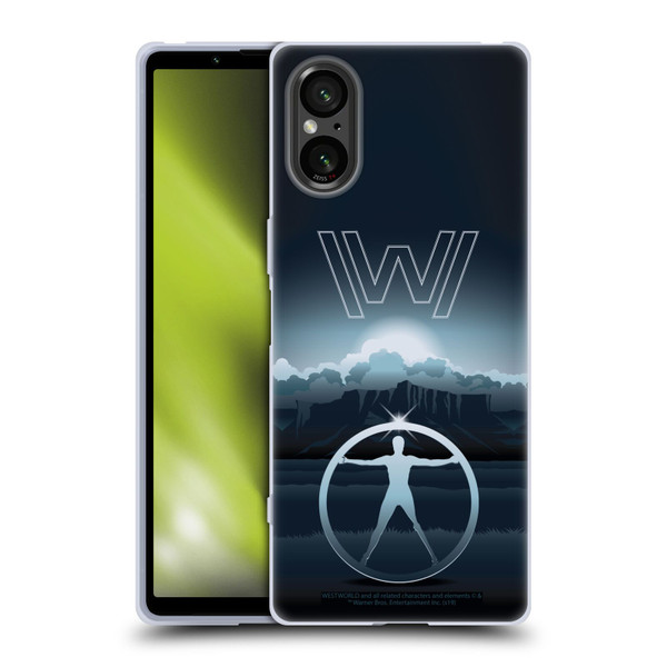 Westworld Graphics The Vitruvian Man Soft Gel Case for Sony Xperia 5 V 5G