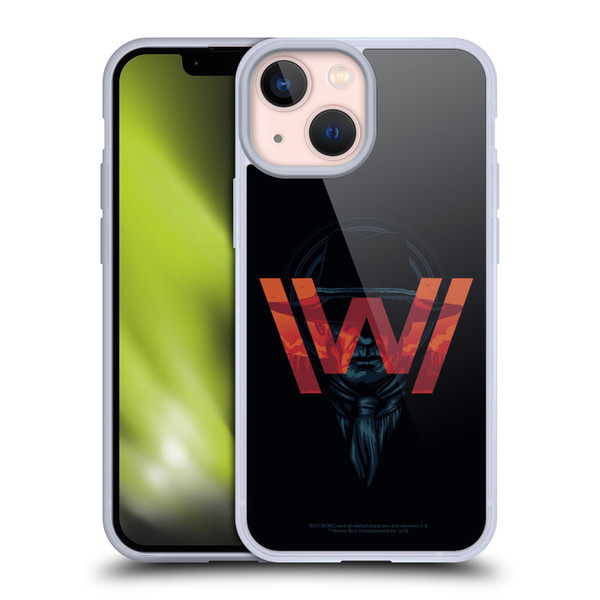 Westworld Logos Man In Black Soft Gel Case for Apple iPhone 13 Mini