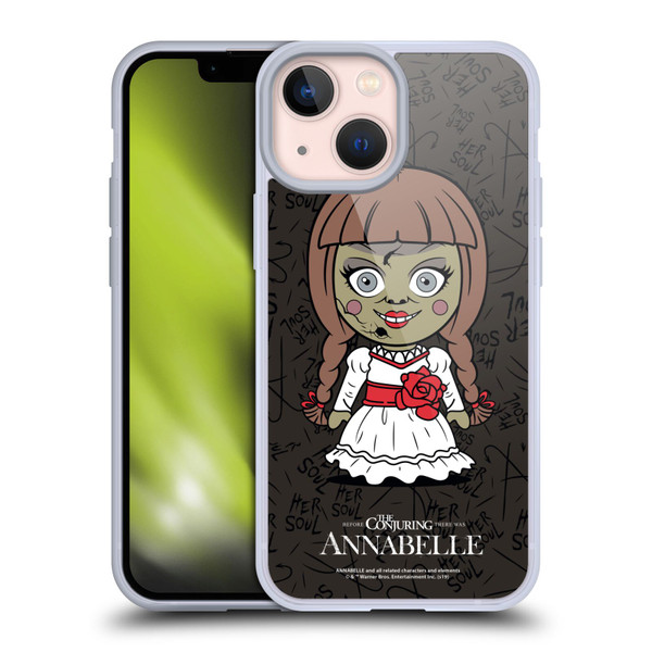 Annabelle Graphics Character Art Soft Gel Case for Apple iPhone 13 Mini