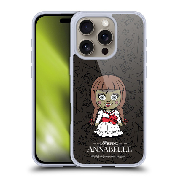 Annabelle Graphics Character Art Soft Gel Case for Apple iPhone 16 Pro